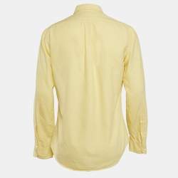 Pre Owned Polo Ralph Lauren Yellow Cotton Button Down Shirt M