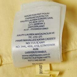 Pre Owned Polo Ralph Lauren Yellow Cotton Button Down Shirt M