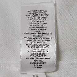 مملوكة مسبقًا Polo Ralph Lauren White Logo Embroidered Cotton Pique Knit Polo T-Shirt XL