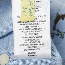 Pre Owned Polo Ralph Lauren Blue Equestrian Oxford Cotton Classic Fit Shirt XL