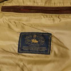 Pre Owned Polo Ralph Lauren Orange Synthetic Quilted Vest L