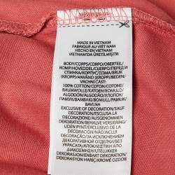 Pre Owned Polo Ralph Lauren Pink Jersey Custom Slim Fit T-Shirt L