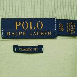 Pre Owned Polo Ralph Lauren Green Pique Cotton Polo T-Shirt XL