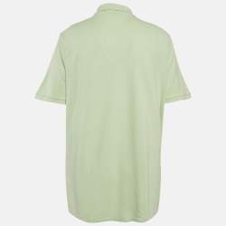 Pre Owned Polo Ralph Lauren Green Pique Cotton Polo T-Shirt XL