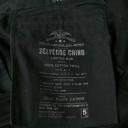 Pre Owned Polo Ralph Lauren Black Cotton Selvedge Chino Straight Fit Pants XXL
