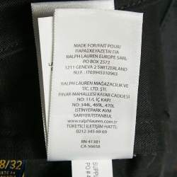 Pre Owned Polo Ralph Lauren Black Cotton Selvedge Chino Straight Fit Pants XXL