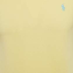 Pre Owned Polo Ralph Lauren Yellow Jersey Custom Slim Fit T-Shirt M