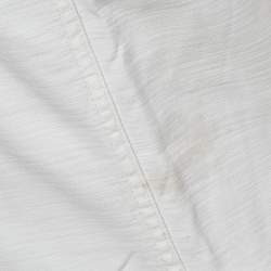 Pre Owned Polo Ralph Lauren White Cotton Straight Leg Trousers M