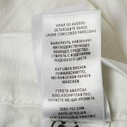 Pre Owned Polo Ralph Lauren White Cotton Straight Leg Trousers M