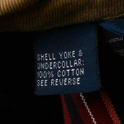 Pre Owned Polo Ralph Lauren Beige/Red Tartan Checks Cotton Zip-Up Jacket L