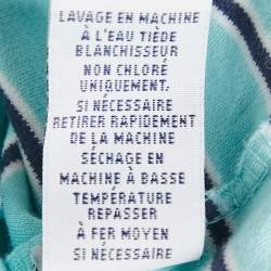 Pre Owned Polo Ralph Lauren Blue Striped Jersey Polo T-Shirt XL