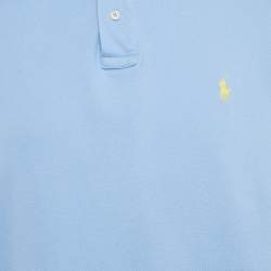 Pre Owned Polo Ralph Lauren Blue Cotton Pique Polo T-Shirt XL