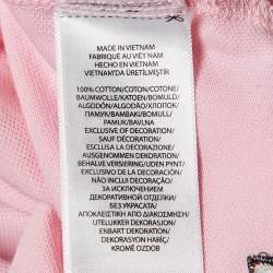 Pre Owned Polo Ralph Lauren Pink Embroidered Cotton Polo T-Shirt M