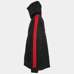Pre Owned Polo Ralph Lauren Black Printed Cotton Blend Knit Hoodie 2XB