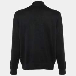 Pre Owned Polo Ralph Lauren Black Cotton Knit Sweater L