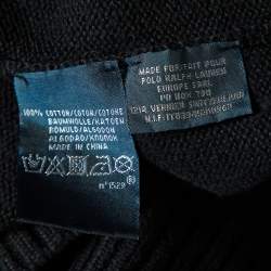 Pre Owned Polo Ralph Lauren Black Cotton Knit Sweater L