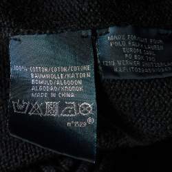 Pre Owned Polo Ralph Lauren Black Cotton Knit Sweater L
