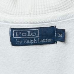 Polo Ralph Lauren Grey Cotton Knit Zip Up Hooded Jacket M