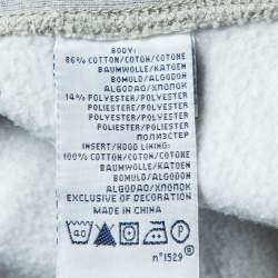 Polo Ralph Lauren Grey Cotton Knit Zip Up Hooded Jacket M
