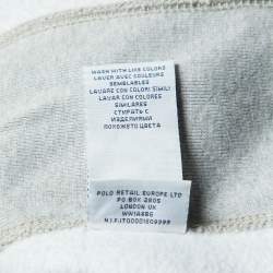 Polo Ralph Lauren Grey Cotton Knit Zip Up Hooded Jacket M
