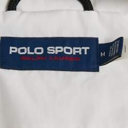 Polo Ralph Lauren White Nylon Zip-Up Hooded Utility Vest M