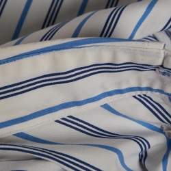 Pre Owned Polo Ralph Lauren White Stripe Cotton Classic Fit Shirt XXL