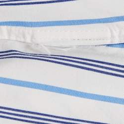 Pre Owned Polo Ralph Lauren White Stripe Cotton Classic Fit Shirt XXL