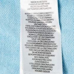 Pre Owned Polo Ralph Lauren Light Blue Cotton Pique Classic Fit Polo T-Shirt L