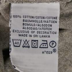 Pre Owned Polo Ralph Lauren Grey Cotton The Iconic Rugby Shirt XL