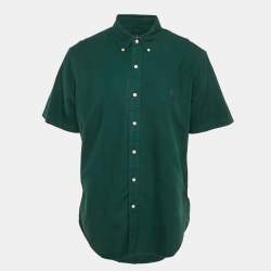 Pre Owned Polo Ralph Lauren Green Cotton Short Sleeve Shirt XL