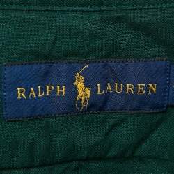 Pre Owned Polo Ralph Lauren Green Cotton Short Sleeve Shirt XL