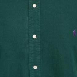 Pre Owned Polo Ralph Lauren Green Cotton Short Sleeve Shirt XL