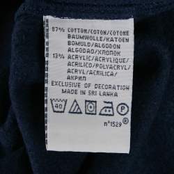 مملوكة مسبقًا Polo Ralph Lauren Navy Blue Cotton Long Sleeve Polo T-Shirt XL