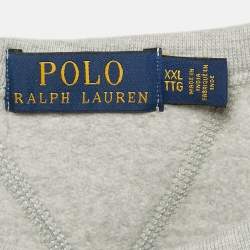 Pre Owned Polo Ralph Lauren Grey Cotton Blend Crew Neck Sweatshirt XXL