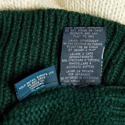 Pre Owned Polo Ralph Lauren Green Knit Turtle Knit Sweater M 