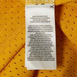 Pre Owned تي شيرت بولو رالف لورين جيرسي مثقوب أصفر بدون أكمام مقاس كبير جدًا - إكسترا لارج