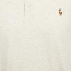Pre Owned Polo Ralph Lauren Off-White Cotton Polo T-Shirt XL