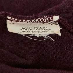 Pre Owned Polo Ralph Lauren Burgundy Cotton Jersey Half Placket Jacket XXL