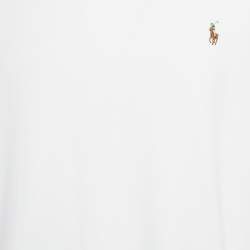 Pre Owned Polo Ralph Lauren White Cotton Crew Neck T-Shirt XXL