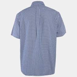 Pre Owned Polo Ralph Lauren Blue Gingham Check Cotton Classic Fit Shirt XXL
