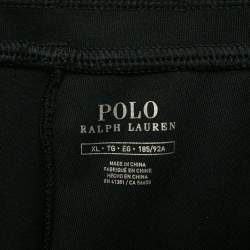 Pre Owned Polo Ralph Lauren Black Jersey Jogger Pants XL