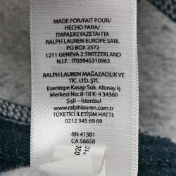 Pre Owned Polo Ralph Lauren Blue Cotton Zip-Up Hooded Sweatshirt XXL