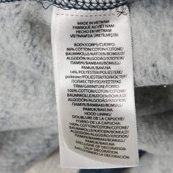 Pre Owned Polo Ralph Lauren Blue Cotton Zip-Up Hooded Sweatshirt XXL