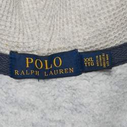 Pre Owned Polo Ralph Lauren Blue Cotton Zip-Up Hooded Sweatshirt XXL