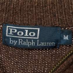 Pre Owned Polo Ralph Lauren Brown Lambs Wool High Neck Sweater M
