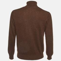 Pre Owned Polo Ralph Lauren Brown Merino Wool Turtle Neck Sweater M