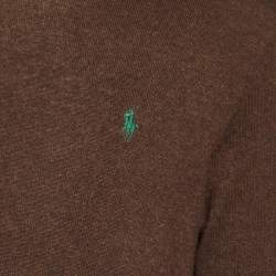 Pre Owned Polo Ralph Lauren Brown Merino Wool Turtle Neck Sweater M