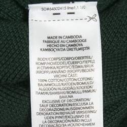 Pre Owned Polo Ralph Lauren Green Pique Cotton Polo Long Sleeve T-Shirt XXL