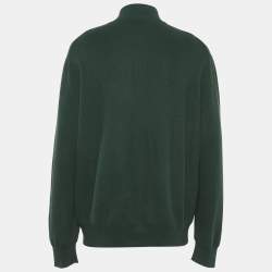 Pre Owned Polo Ralph Lauren Green Pique Cotton Polo Long Sleeve T-Shirt XXL