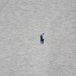 Pre Owned Polo Ralph Lauren Grey Cotton Blend Knit Hoodie XXL